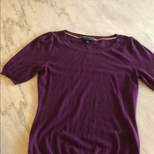 Purple short sleeve sweater